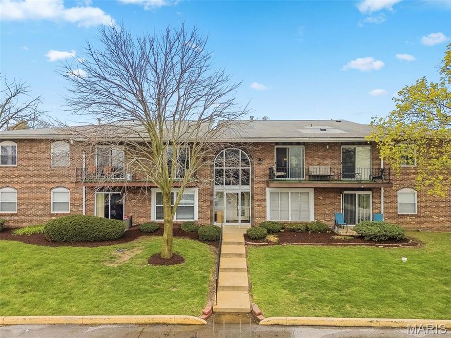 Welcome home to Unit H at the prestigious Lin Condo Community in the Pattonville school district. This well-maintained 3-bedroom, 2-bath condo offers a bright and spacious layout. Featuring a generously sized kitchen with ample cabinetry, a large dining area ideal for family and friend gatherings, and an open, light-filled living room with a lovely deck. Enjoy the convenience of an in-unit washer and dryer combo in the kitchen, and two dedicated parking spaces in the garage. This community offers sought after amenities including a clubhouse and pool, all of which are centrally located and close to shopping, dining, and major highways.