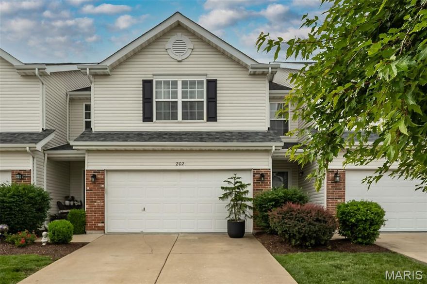 This townhome is just what you're looking for! The beautiful landscaping gives great curb appeal. The family room features neutral paint, and LVP wood floors. It opens to the kitchen that features a bay window that takes you out to a patio and huge common area. There is a breakfast bar, great for additional seating and also a 1/2 bath.  Upstairs you'll find 3 bedrooms, 2 full baths and the laundry room. The primary bedroom has 2 walk in closets! The lower level is finished with a 4th sleeping area, full bathroom and walk in closet. Come make this home yours just in time to enjoy the subdivision POOL this summer!!