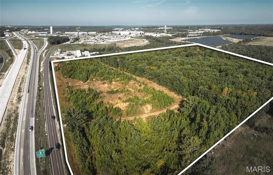 Location, location, location!! Prime vacant land has 19.7 m/l acres and outstanding I-44 visibility! Located just yards from one of the busiest intersections in the state with 800 to 1000 semi-trucks entering and exiting daily. The property offers 818 ft of I-44 road frontage. This area is home to Love's Truck Stop, McDonalds, Quick Trip and several small and medium sized industrial/manufacturing companies. Whether commercial use, industrial purposes, or even a mixed-use development, the possibilities are truly endless. The booming Rolla area adds even more value to this opportunity.