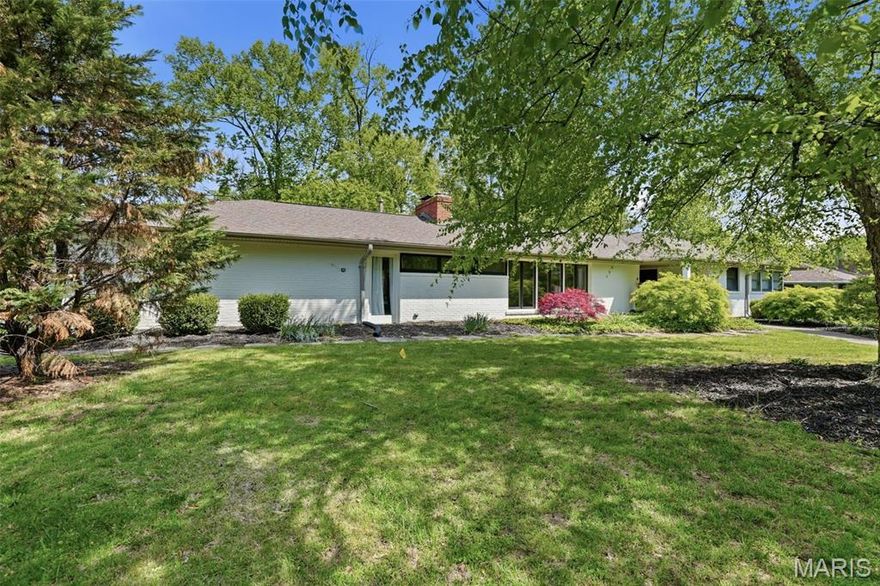 This stylish, fully updated 3-bedroom ranch offers easy one-level living on a slab foundation and is located in the sought-after Ladue school district. This contemporary home features a thoughtfully designed open layout, modern finishes throughout, and abundant natural light. The sleek kitchen and updated living spaces make it perfect for everyday living and entertaining. Move-in ready with a fresh, sophisticated feel in a prime location.