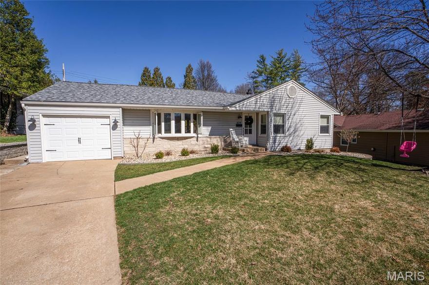 Nestled on a picturesque tree-lined street in the Webster Oaks subdivision of Webster Groves, this beautifully renovated home blends timeless charm with thoughtful modern updates. The home offers 1,455 square feet of finished living space, including 1,136 square feet on the main level and 319 square feet of finished lower-level space.
The main floor showcases refinished hardwood floors, updated lighting, and a bright, welcoming layout designed for everyday living and entertaining. Three spacious bedrooms are located on the main level, including a primary bedroom filled with natural light. Each closet is outfitted with custom organization systems for efficient storage.  The fully renovated bathroom features elegant tilework and granite countertops. At the center of the home, the dining room connects seamlessly to the living room and the beautifully updated kitchen. The kitchen includes custom cabinetry with soft-close drawers, under-cabinet lighting, stainless steel appliances, and granite countertops.
The lower level provides 319 square feet of finished space with durable LVT flooring—ideal for a recreation room, office, or additional living area—plus approximately 800 square feet of unfinished space offering abundant storage and future potential. 
The backyard has been professionally re-graded and features nearly 900 square feet of patio space, ideal for outdoor entertainment! Additional updates include a new HVAC system (2022), new roof (2024), and updated landscaping in the front yard.   Conveniently located minutes away from highway 44 and Freddie's Market. Walking distance to Southwest Park.

Showings begin Friday March 13th at 9 am.  Contracts in by 10 pm Sunday March 15th with a response time of Monday March 16th at 3:00 pm.