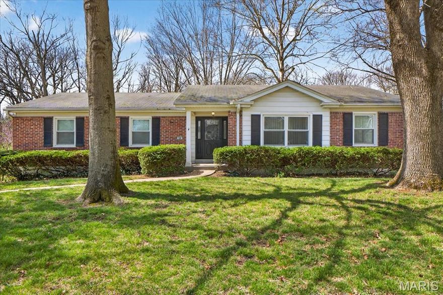 This 4-bedroom, 2-full-bath ranch has been lovingly owned by the same family since 1971 and is ready for its next owner to bring their vision to life. Nestled in a desirable Ballwin neighborhood, this home offers a wonderful opportunity to update and make it your own.
Step into the entry foyer, where the spacious living room and separate dining room are located to the right—ideal for everyday living and entertaining. The eat-in kitchen offers ample space and features a sliding door that opens to the deck, flowing seamlessly into the large family room with a cozy fireplace.
The primary bedroom includes an ensuite full bath with a shower, while three additional bedrooms share a hall bath with a tub/shower combination.
The unfinished walk-out basement provides abundant storage and offers excellent potential for future finished living space. Outside, enjoy the large backyard and deck—perfect for relaxing or entertaining. Additional features include an oversized two-car garage with a convenient rear entrance. Seller prefers "As IS sale and to make no repairs. Note, the roof will be replaced. 

Located with easy access to major highways, shopping, and dining, this home combines a fantastic location with great potential. Property being sold ‘As is” and seller to make no repairs. The fireplace is conveyed in its current condition.