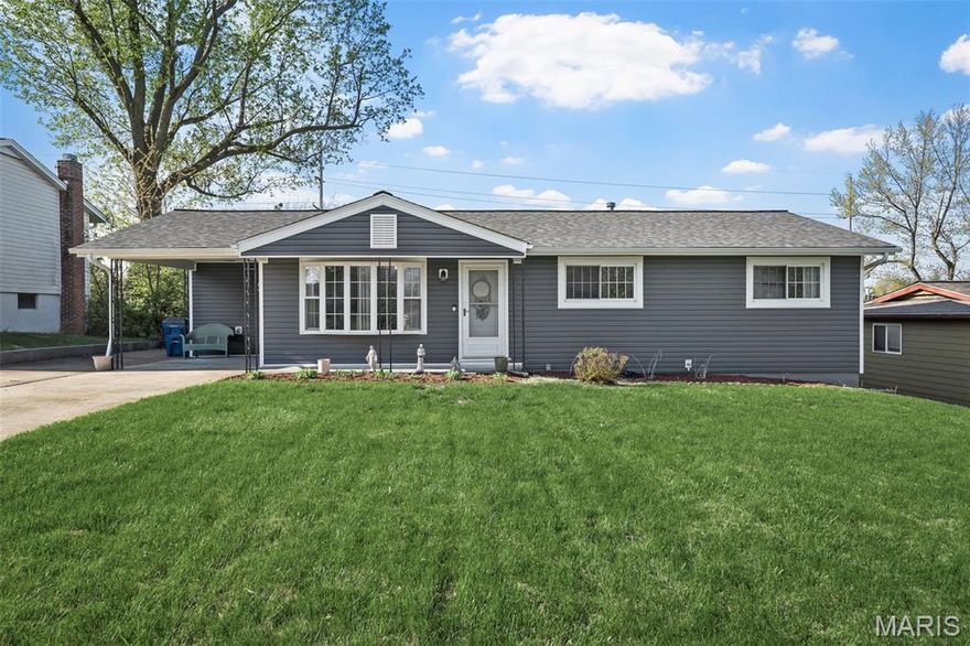 Well maintained 3 bedroom 2 bath ranch home. New ROOF in 2025, New WATER HEATER in 2025, New SIDING in 2022. This home has an extended KITCHEN from the original floorpan, wainscoting & chair rail, lots of storage and space! New in 2026 Main floor bath, Tub fixtures and plumbing. 5-window bay in Living Room. Three main floor bedrooms, main floor hall bath. Basement has a unique full bath & Family Room as well as laundry & lots of storage. Outside nice fenced in backyard and patio. Fresh mulch in front garden bed, lots of perennials! Freshly painted kitchen, hall & ceilings. Single car carport. Quick access to Hwy 70, close to schools, shopping and dining! AT&T fiber internet in home. NO HOA!