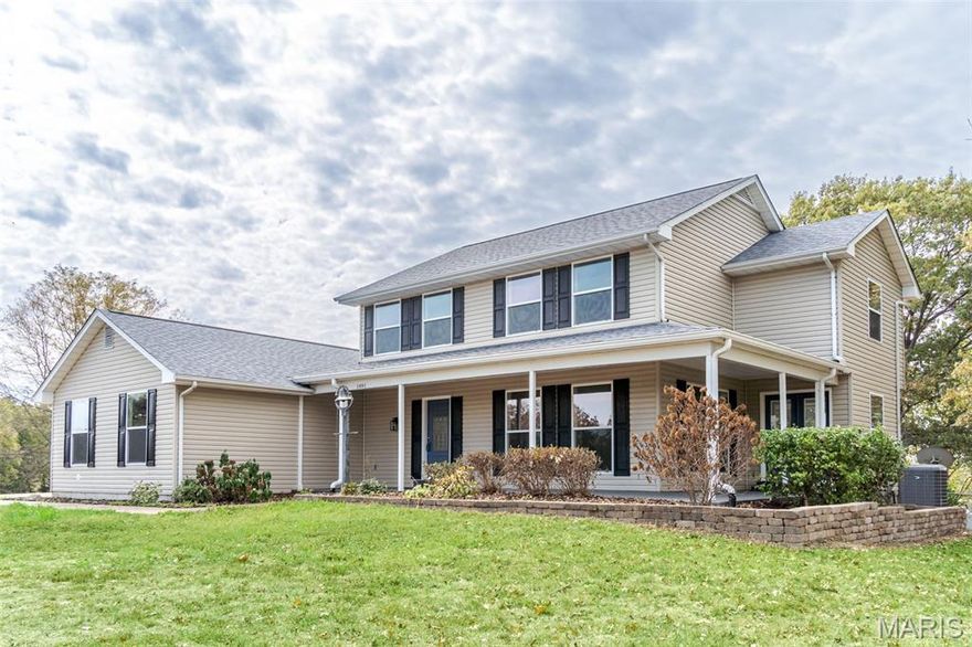 * *New Price Reduction*  Horse owners dream property only minutes from Washington, MO.* 2 tax ID's totally 26.3 acres with 22 well-maintained fenced and crossed fenced pastures. 2 barns (15 stalls and 4 stalls). Outdoor all weather arena with rock base and plastic grid system EquiTerra for drainage. Angular sand as footing. Arena is 210'x84". Fenced with PVC equine fencing and two gates. Arena is lit with new LED lights. This amazing property is set up for an equine business or would be a great place to have a business for retired horses. The main barn has bathroom, office, wash stall h/c water, laundry hookups, tack room, grain room, storage area shop machine shed and large garage. Second barn has a run-in rear of barn with a sacrifice lot out back for easy keepers. Fenced with ShockLine horse safe fencing. Two story 4 bedroom  home with wrap around porch. 
House has been completely professionally remodeled in the past year. Main floor bedroom with  newly remodeled bath including onyx shower, new vanity and flooring. 3 bedrooms upstairs with new luxury carpet and professionally remodeled bath with new onyx shower, double vanity and new vinyl plank flooring. Entry foyer with 15' ceiling and grand staircase. Brand new vinyl luxury flooring throughout the main  level. Kitchen has custom cabinetry with new hardware, gorgeous granite countertops and newer stainless appliances. Check out the lighted large pantry. Entire house has been painted with the past year. Solid pine interior doors. Sweeping views from the back looking over your pastures and riding arena. 2 car attached garage and 2 car detached garage. Lighted stone pillar entrance. This is a must see.