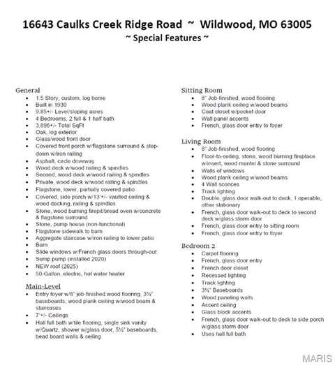 Tiny photo for 16643 Caulks Creek Ridge Road, Wildwood, MO 63005 (MLS # 26040029)