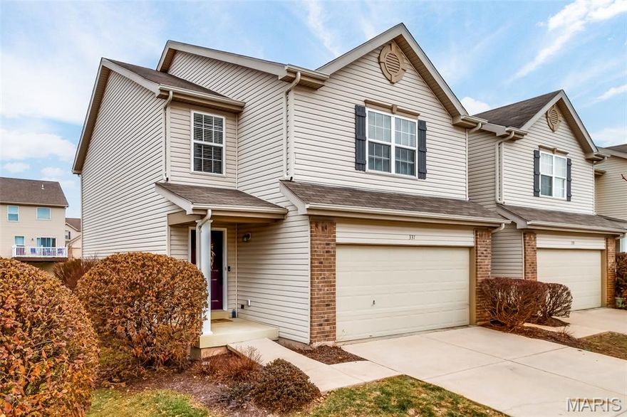 Updated 3-bedroom, 3-bathroom townhome in the Villages of Springhurst neighborhood in O'Fallon! This property offers a 2-car garage, 3 large bedrooms- all with walk-in closets, 2nd floor laundry, fenced in level backyard, & an open floor plan. The property also boasts new carpeting and updated lighting throughout! The main level features a large family room, and the eat-in kitchen offers hardwood flooring, stainless-steel appliances, breakfast bar and a large pantry. Upstairs the master bedroom suite comes complete with 2 walk-in closets, separate tub/shower, and large windows for light. There is an additional full bath on the upper level, 2 additional large bedrooms, & laundry room. The basement has a rough-in for bath and is ready for your finishes! The HOA maintains the exterior including mowing, landscaping, mulch, & snow removal. Located just blocks from the community pool, this one won't last long!