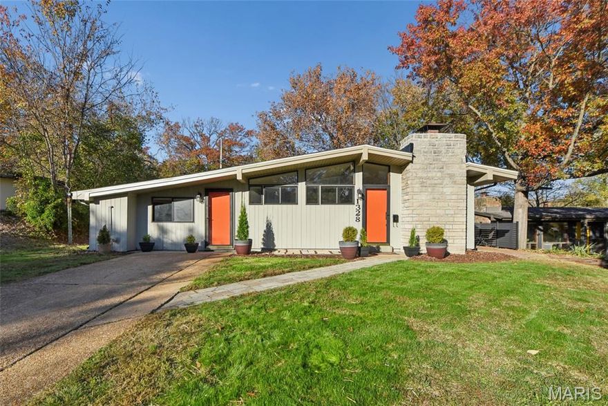 OPEN HOUSE CANCELED

Just in time for the holidays, this beautiful ranch nestled in the sought-after Ridgewood Estates neighborhood within the highly desired Lindbergh School District is not one to miss. This Ralph Fournier designed MCM gem blends timeless style with thoughtful updates throughout. The home showcases clean lines, original redwood, custom blinds and is in tip top shape. Step inside to find three spacious bedrooms, each offering ample closet space and natural light. The beautifully updated kitchen and bathroom provide modern comforts while complementing the home’s classic character. Major 2025 updates add peace of mind including a new roof, new gutters, new flooring, and new electrical service and panel. The home opens to a large patio and backyard perfect for entertaining, gardening, or playing. An additional side yard provides a private spot to enjoy your coffee. Surprisingly this home boasts plenty of storage, don’t miss the huge closet in the sunroom and the outdoor storage as well. With its architectural design, modern improvements and unbeatable location, this mid century treasure is a rare opportunity you won’t want to miss!