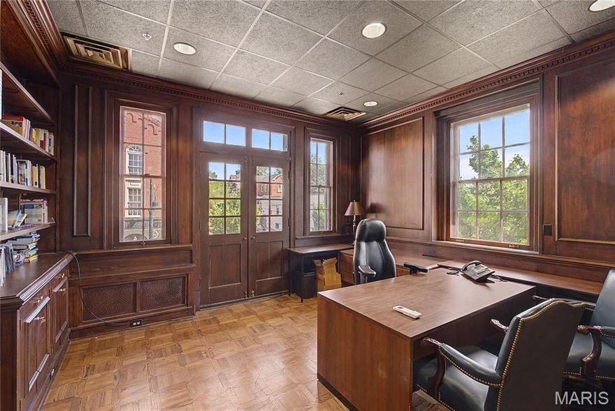 Well-appointed executive office suite available for lease on the second floor of the historic Missourian Building at 301 Broadway in downtown Cape Girardeau. This ±2,600 SF corner suite offers a functional and professional layout ideal for law firms, financial services, consulting groups, or other professional users seeking a distinguished office environment.

The space features a dedicated reception area, six large private offices, a private breakroom, and two in-suite restrooms. One of the offices can easily be converted into a conference room, providing flexibility for client meetings or team collaboration. Large windows throughout the suite offer abundant natural light along with seasonal views of downtown and the Mississippi River, creating an inviting and productive workspace. The suite is accessible via both stairs and elevator, ensuring convenience for employees and clients.

Located in one of Cape Girardeau’s most recognizable and architecturally significant buildings, the Missourian Building blends historic character with modern updates following its comprehensive renovation. Positioned in the heart of downtown, the property is surrounded by a vibrant mix of restaurants, retail, and entertainment, providing a dynamic and walkable environment. Nearby parking and convenient access points enhance accessibility for daily operations and client visits.

This is a rare opportunity to lease a high-quality executive office suite in a premier downtown location with strong character, functionality, and accessibility.