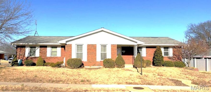 Seller to provide a new roof prior to closing. Stunning all-brick South County ranch! Features a quartz kitchen with stainless appliances, renovated baths, and a fully finished basement with a bonus room and full bath. Enjoy the covered patio and oversized side-entry garage. All appliances included! Move-in ready. (Note: Some photos are virtually staged for reference).