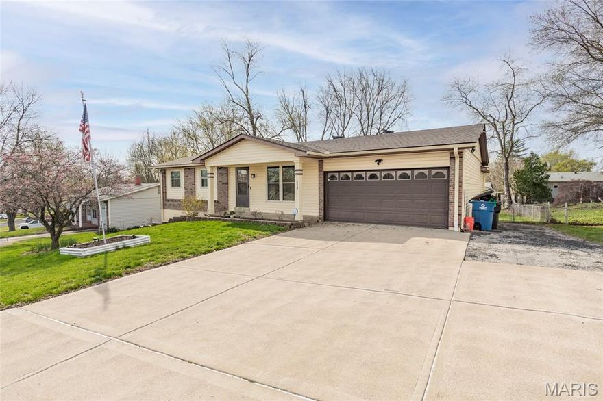 Welcome to 3518 Canterbury Dr!  A 3 bed/2 bath ranch in St. Charles (63303) for UNDER 300k?  Yes please!  Classic, but clean as a whistle and ready for its new owner to add their own charm and aesthetic to it!  It has a 2 car, over-sized garage, extra wide driveway (bring your RVs), sizeable deck overlooking the big, fenced-in backyard with mature trees.  NO HOA!