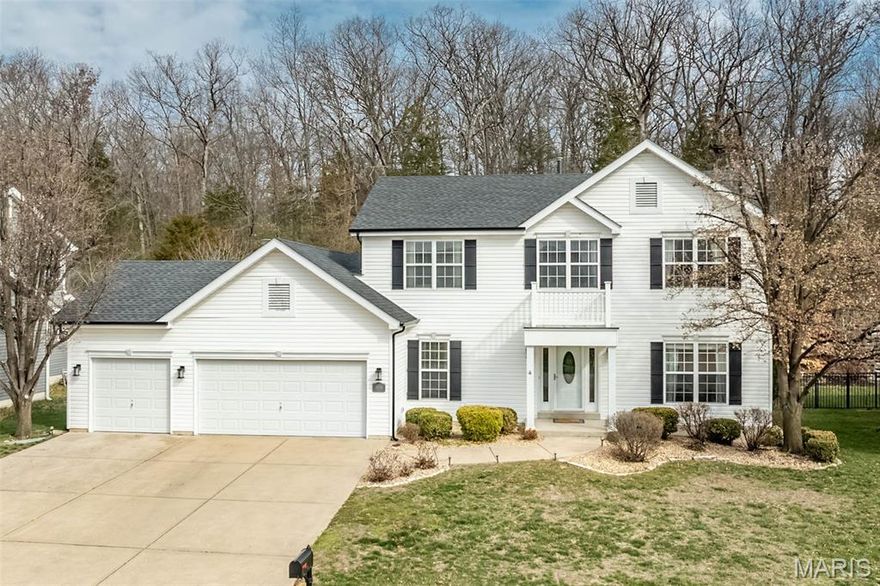 If you’ve been waiting for space, updates, and a backyard that actually feels like a retreat—this is it! This lovingly maintained 2-story offers the perfect blend of comfort and functionality in an awesome O’Fallon location! With 4 bedrooms, 2.5 baths, and over 2,200 sq ft, this home delivers awesome space for entertaining with keeping the family in mind AND room to grow! Step inside to find fresh, neutral finishes throughout, including brand new carpet (2026) and updated LVP flooring in the upper-level baths and laundry. The main level features warm hardwood flooring and a functional, open flow ideal for both daily living and entertaining. The kitchen shines with quartz countertops (2025), stainless steel appliances, center island seating, and seamless connection to the breakfast room and inviting family room anchored by a floor-to-ceiling brick, gas fireplace. Upstairs, the spacious primary suite offers a vaulted ceiling and an ensuite bath, while three additional bedrooms provide flexibility for family, guests, or work-from-home needs. Major updates bring peace of mind, including New Roof (2024), Siding and Gutters (2024), Lennox HVAC (2023), and updated dishwasher and cooktop; making this home truly move-in ready without the heavy lifting. The full basement with rough-in bath is ready for your future vision; think home gym, rec space, or additional living area. Outside, enjoy a large, level yard backing to trees and natural rock bluff, creating a private and peaceful setting you don’t find every day! With a 3-car garage, strong curb appeal, and thoughtful updates throughout, this one checks all the boxes, and then some! All of this just minutes from schools, shopping, dining, and everyday conveniences in a highly desirable O’Fallon location! Showings will begin at 5pm on Thur, March 26!