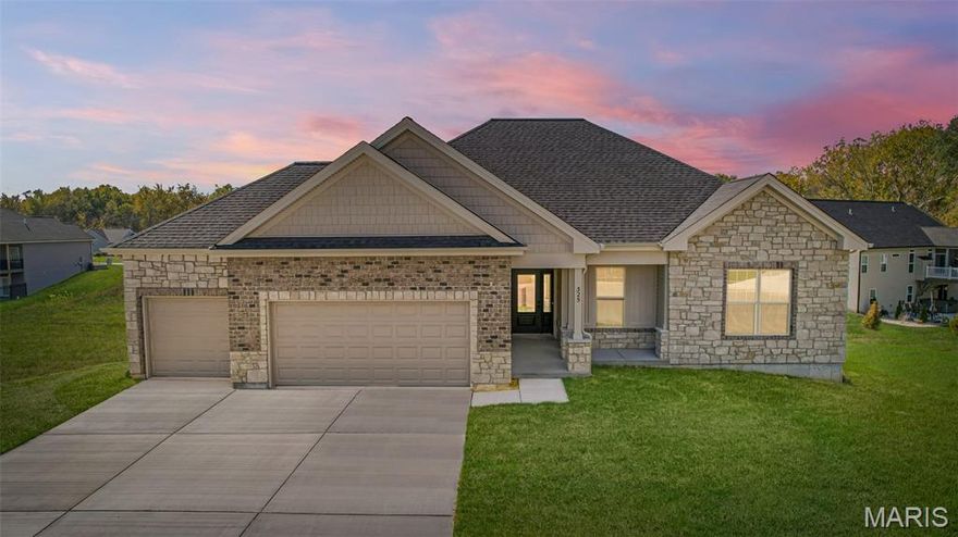 New home with great view, three car garage, finished lower level with a total of 4 bedrooms, 3 bathrooms, lower level rec room, walk out basement, covered back deck, high ceilings, plenty of windows to take in the view and light and a covered back deck.  Upgraded island kitchen, upgraded interior trim package w/ modern hardware, and a stone fireplace surrounded by large windows for plenty of light. The master suits shows off a walk-in shower, walk in closet and double bowl vanity. 

Stone Bridge is where convenience meets community in one of Washington’s most desirable locations. Perfectly positioned on the east side of town, Stone Bridge offers an easy commute while keeping you just minutes from everything that makes Washington special including walking trails, parks, and shopping.

Imagine living only moments from vibrant downtown Washington, where local restaurants, boutique shopping, coffee shops, riverfront events, and seasonal festivals create a true small-town charm with big personality. Spend weekends walking the scenic trails along the Missouri River, enjoying concerts and pickleball at Phoenix Park, or gathering with friends at one of the many local wineries and breweries nearby.

Stone Bridge gives you the space you want with the accessibility you need. Wide streets, thoughtfully designed homes, and beautiful surroundings create a neighborhood that feels established, welcoming, and peaceful. Whether you’re heading to top-rated schools, local healthcare, grocery stores, or Highway 100 for a smooth drive toward St. Louis, everything is within easy reach.

This is more than just a place to live...  it’s a lifestyle rooted in community, convenience, and comfort. Stone Bridge continues to attract buyers who want modern homes in a location that supports both daily life and long-term value.

If you’re looking for a home in Washington that offers connection, quality, and convenience, Stone Bridge is where you want to be.

Stone Bridge by Northern Star Homes, Washington's hometown builder.  Northern Star Homes offers a full warranty. Enjoy the peace of mind of a new home.
Choose Your View at Stone Bridge in Washington.