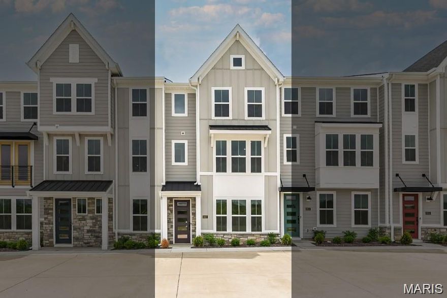 Gorgeous new Tustin Modern Farmhouse plan by Fischer Homes in beautiful Gateway Heights featuring a Bedroom with full bathroom on the 1st floor. The 2nd level featuring the main living area with a spacious family room that leads into the dining which then leads into the HUGE island kitchen stunning with stainless steel appliances, upgraded cabinetry with soft close hinges, upgraded counters, pantry and walk-out access to the deck. The 3rd floor has the large primary suite with an en suite with a double bowl vanity, walk-in shower and walk-in closet. There are 2 additional bedrooms. hall bath and convenient 2nd floor laundry closet. 2 bay garage. Some photos have been virtually staged.