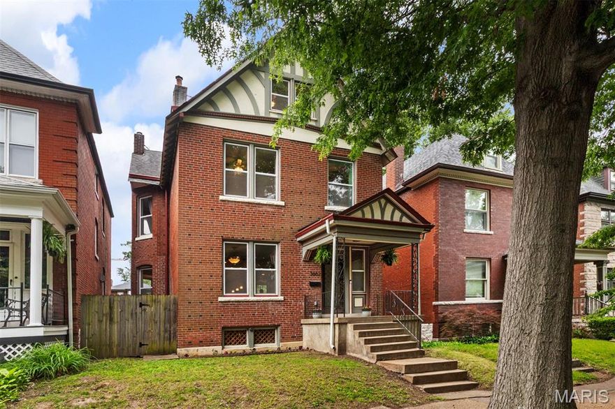 This gorgeous three-story home is just steps away from all the best food, fun, and local hot spots in Tower Grove South!
Inside, timeless exposed brick walls perfectly complement the sleek white kitchen cabinetry and stainless-steel appliances. The open-concept main floor is ideal for entertaining, featuring spacious living and dining areas, a stylish half bath, and convenient main-floor laundry. Upstairs, the second and third floors offer generous living space, including a stunning primary suite with a custom bath, walk-in closet, and private deck access on both levels. A spacious second-floor bedroom could easily serve as a mother-in-law suite or private guest room. Two additional bedrooms, a hall bath, and a versatile bonus room that could be used as a game room, office, nursery, or cozy sitting area complete the home. With zoned heating and cooling, an oversized two-car garage, and a fenced backyard for relaxing or play, this South City gem truly has it all.