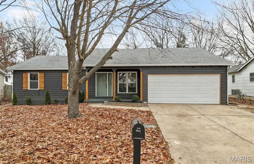 OPEN SUN 1-3PM! WOW, what a beautiful place to call HOME - Spacious, completely renovated 3 bedroom, 2 full bath ranch located just a short walk from beautiful Laurel Park and Francis Howell North High! Outstanding location with all main floor living and additional lower level finished space. You'll fall in love with the finishes throughout. Inviting covered front porch welcomes you inside - as you enter the great living room with a great flow to the dining & kitchen area - followed by the family room with vaulted ceilings and a fireplace! Kitchen highlights are brand new countertops, plenty of cabinetry, new appliances and a pantry. Beautiful primary main floor bedroom featuring a great private full bath. Two big sized bedrooms and an additional full bath complete the main floor. Lower level has partially been finished with a big recreation/ bonus room or additional family (could also be used as an office, gym or hobby/ play area) as well as a separate sleeping room!! This basement also features an unfinished area with lots room for storage or workshop area. Additional highlights are the big 2-car garage and the private backyard - perfect for relaxing, gardening, bbq hangouts, pets or entertaining! Move-in Ready for you - comes with passed occupancy AND a Home Warranty. Nestled in a quiet neighborhood with access to a scenic community pond, it's an ideal setting for peaceful living. CALL NOW!