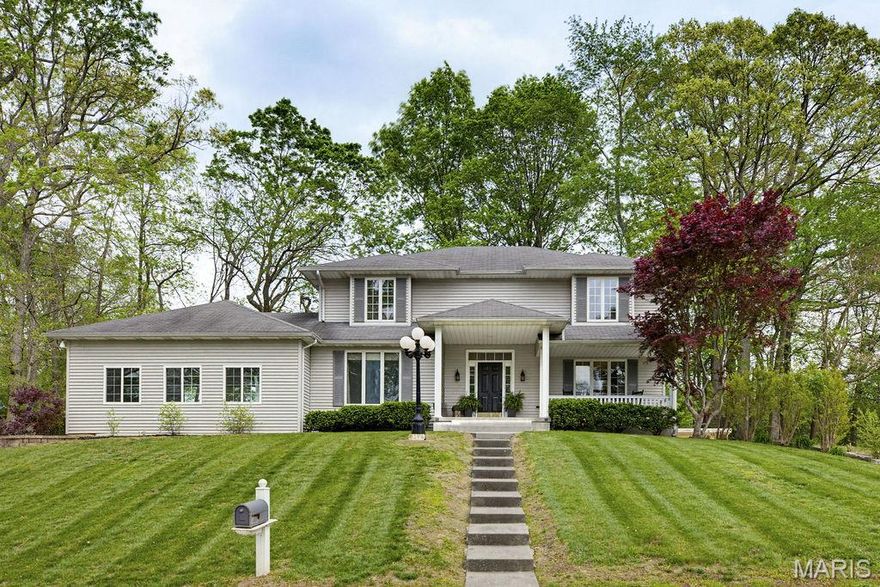 Welcome to this 4-bedroom, 3.5-bath residence that combines modern elegance, practical living areas, an abundance of space and updates in a highly desired, convenient location! Step inside to an inviting 2- story foyer that connects to the first bedroom/office, a full bath, and a  living room open to formal dining. The updated eat-in kitchen offers stainless steel appliances, a gas stove, quartz countertops, and a generous island, ideal for casual dining or meal prep. Ample cabinetry ensures plenty of storage with additional storage at the island. The kitchen opens to a comfortable family room with a fireplace, built-in shelving,and has large windows that allow natural light and a view of the deck and a beautifully manicured and fenced back yard! The main level laundry room walks out to an oversized, vaulted 2-car garage with windows.  
Upstairs you will find 3 large bedrooms and two full bathrooms, both with double vanities.  The primary suite is large enough for an additional sitting space or office area and also has a spacious walk-in closet.  The basement level walks out to an additional driveway space that can be used for entertainment or parking.  Downstairs you will find a family room with a projector and screen, a kitchenette/ bar area, built-in bunk beds that sleep 4, a bonus room with a large walk-in closet, a 1/2 bath and unfinished storage space.  
Don’t miss your chance to own this exceptional property. Schedule a viewing today and experience the perfect blend of luxury and comfort!