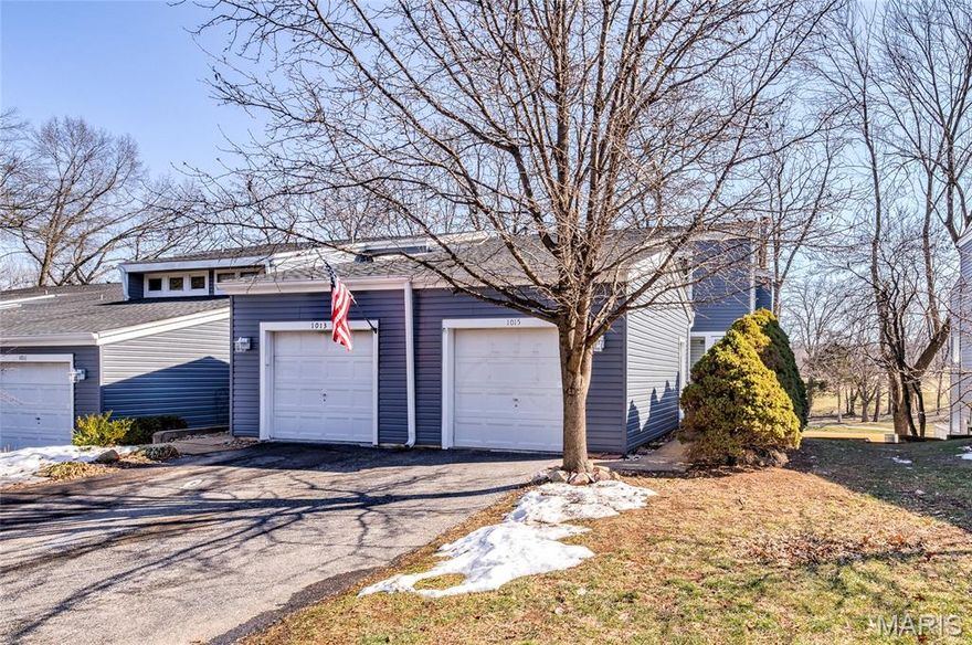 Lake lifestyle meets low-maintenance living in this rare condo offering full lake rights and scenic golf course views. A walk-up private entry with porch and sliding glass doors welcomes you into a thoughtfully designed main level. The inviting eat-in kitchen features 42” custom cabinetry with a built-in pantry for abundant storage and opens to a bright living area centered around a gas fireplace, creating an ideal space for both everyday living and entertaining. Triple sliding glass doors lead to the covered main-level balcony, filling the home with natural light and showcasing beautiful views of the Lake Forest Golf Course.

Upstairs, two vaulted bedrooms, including a spacious primary suite, offer access to a covered balcony with skylights. A Jack-and-Jill bath connects the bedrooms and includes a double vanity and tub and shower combination. The finished walkout lower level provides a generous recreation room, full bath, and direct access to the brand-new composite deck overlooking the course.

Enjoy a resort-style lifestyle with access to 710 acres of lakes, boating, fishing, clubhouse, pool, golf, pickleball, parks, and community events. Recent updates include updated electrical, newer roof and siding, and updated HVAC. Exterior maintenance is handled by the association, and the location offers convenient access to Highways 70, 364, and 64 within an award-winning school district. This home delivers an exceptional blend of lifestyle, comfort, and convenience.