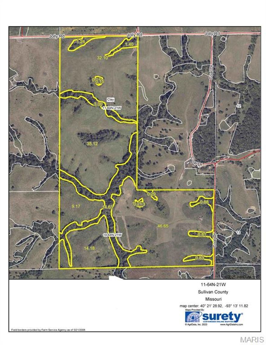 165 ac Sullivan County; 115 ac tillable, owner is willing to sign a 3-year cash lease for $250 an acre. A Hunting Lease is in place for 2025 deer season paying $5500 per year.  Farm has a nice cabin & shed on the South 81 ac. The cabin and shed has electrical wiring in place to hook up to a generator, cabin has rural water.  Priced at $5200 per acre