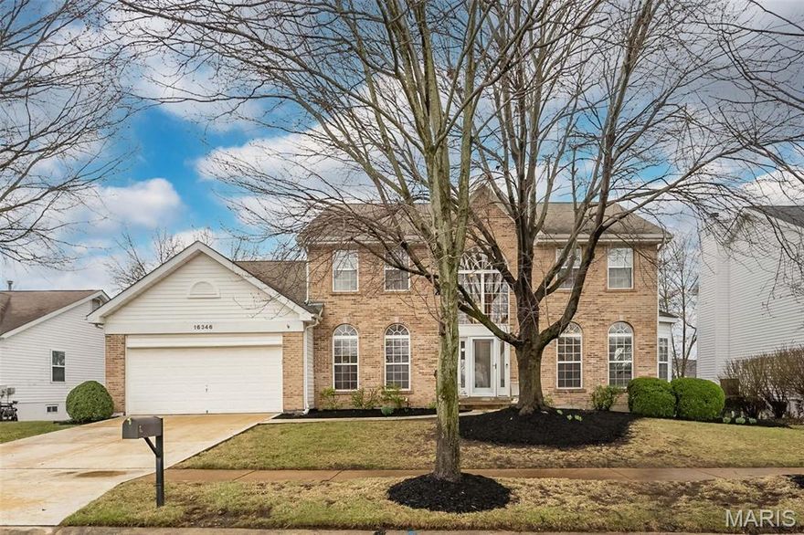 Welcome to 16346 Copperwood Ln, a stunning 1.5-story family home nestled in the heart of Wildwood, offering an impressive 2,636 square feet of beautifully designed living space. This spacious residence features a primary bedroom on the first floor, three additional bedrooms on the second floor, and 3.5 bathrooms. The thoughtful floor plan combines carpet, hardwood, and tile flooring, providing the perfect balance of relaxation and functionality. The inviting living space is centered around a charming gas fireplace, ideal for creating cozy memories. The open kitchen boasts white cabinets, a center island, planning desk and a breakfast room with deck access, while the main floor also includes a convenient laundry room. The first-floor primary suite features an ensuite bathroom with double sinks, a separate shower, and access to a large walk-in closet. Upstairs, you’ll find three additional bedrooms and a loft/sitting area. The finished walk-out lower level offers endless possibilities for storage, entertainment, and customization to fit your lifestyle. Outside, the fenced yard (which extends beyond the first fence) is perfect for little ones or furry friends. Enjoy the no-maintenance expansive deck, ideal for outdoor dining, entertaining, or quiet evenings under the stars. This home seamlessly combines aesthetic appeal with practical features, showcasing tasteful finishes and timeless design. Inground sprinkler system. Neighborhood pool! Don’t miss the opportunity to make this exceptional property your own. Schedule your private tour today and experience everything 16346 Copperwood Ln has to offer!