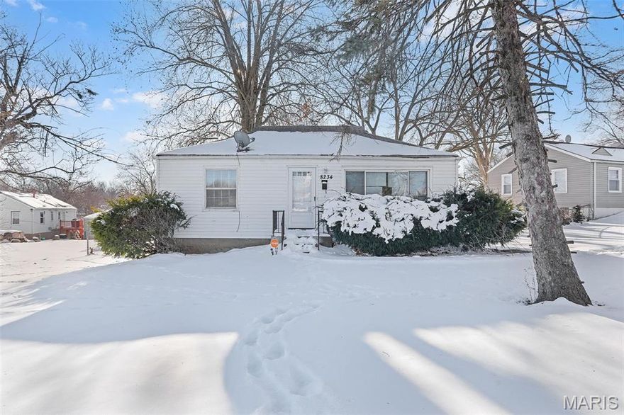 Charming bungalow-style home located in the heart of North County! This well-maintained 2-bedroom, 1-bath residence offers a spacious layout of comfortable single-level living, perfect for first-time buyers, downsizers, or investors. Built in 1951, the home features classic traditional character with a functional layout and abundant natural light throughout. Situated on a generous large flat lot, the property provides plenty of outdoor space for gardening, entertaining, or future expansion. Conveniently located near schools in the Ferguson-Florissant School District, shopping, dining, major highways, and Lambert Airport. A great opportunity to own an affordable home in an established neighborhood—schedule your showing today before its too late!