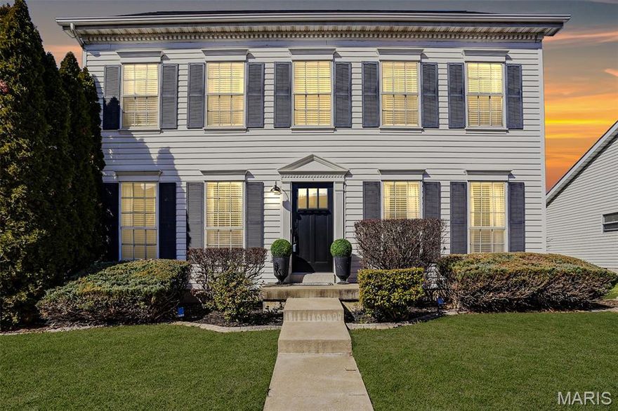 Welcome home to this inviting 4-bedroom, 2.5-bath residence in O’Fallon, offering a bright and functional layout designed for comfortable everyday living. Upon entry, you’ll immediately notice the abundance of natural light that flows throughout. The main level features a convenient half bath and main-floor laundry, adding ease and practicality. The updated eat-in kitchen features quartz countertops, ample cabinetry, island w/ breakfast bar seating and tile backsplash. The open layout flows seamlessly, perfect for cooking and entertainment. Thoughtful attention to detail and modern conveniences are found throughout the home, enhancing everyday comfort. Upstairs, the primary suite serves as a relaxing retreat with walk-in closets and a private bath featuring a double vanity, a separate shower, and a soaking tub. Three additional bedrooms are well-sized and share a full hall bath with a shower/tub combo. The full basement offers excellent potential for added living space and includes a rough-in bath. Step outside to enjoy the back patio and level yard, perfect for outdoor enjoyment, along with the convenience of a 2-car garage.  Additional updates include new appliances including the stove/oven and refrigerator, new front door and new sliding glass door. Situated in a great location near restaurants, shopping, and with easy access to major highways, this home combines comfort, functionality, and convenience.