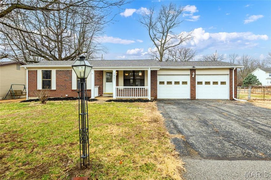 This is the one you’ve been waiting for! An affordable 3 bedroom, 1.5 bath brick ranch offering comfort, space and value. Situated on a large corner lot with a level, fenced yard and an impressive composite deck – perfect for outdoor entertaining. The updated kitchen opens to the living area, creating a bright, inviting space filled with natural light from the large picture windows! All three bedrooms are conveniently located on the main level, including a primary bedroom with an updated half bath. The finished lower level adds a ton of living space for a family room, home office, gym, playroom.....you decide! Plus there is a designated storage and workshop room. Numerous updates include newer HVAC and water heater, plus a brand new roof, 2026! Two-car garage and a custom built shed provide even more storage. Convenient location just minutes from Hwy 270 with easy access to great schools, shopping, dining, parks and more! This is a must see!!!!!