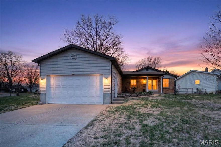 19 Estes Pkwy: A charming and well-maintained ranch-style home offering 3 bedrooms and 1 full bath, all conveniently located on the main level. The spacious kitchen is truly the heart of the home, featuring a large center island, custom cabinetry with a slide-out pantry, a built-in desk area, and an abundance of counter and cabinet space—perfect for everyday living and effortless entertaining. Natural light pours in throughout, creating a warm and inviting atmosphere. The primary bedroom features a lovely bay window, adding character and extra sunlight. The full bath has been tastefully updated and showcases a large standalone shower with dual shower heads and a handheld sprayer. Step outside to enjoy a nicely sized, fenced backyard—ideal for relaxing, entertaining. The generously sized, partially finished basement features a nice sized laundry area and offers endless potential for additional living space, recreation, or storage. Complete with an oversized 2-car attached garage. This home is conveniently located near I-255 and within the Mehlville School District, offering both comfort and convenience. A fantastic opportunity with room to grow! Welcome Home!