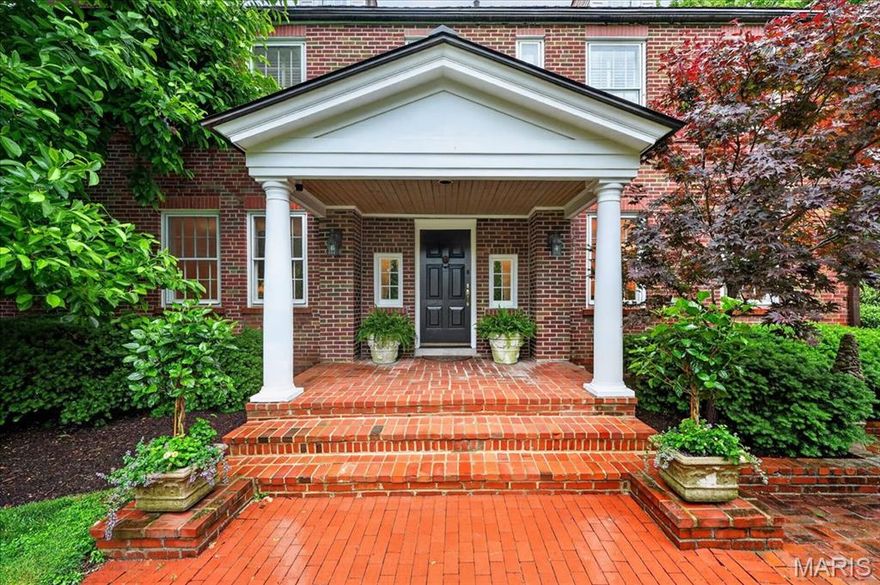Built in 1936, this charming 4-bedroom, 4.5-bath home beautifully blends timeless architectural character with thoughtful modern updates in a prime Ladue location. From the moment you arrive, the inviting front patio and picturesque 1+ acre lot set the tone for this special property. Inside, rich wood floors, high ceilings, and significant architectural details create warmth and elegance throughout. The spacious living room offers an ideal setting for both everyday living and entertaining. A functional main-floor laundry room adds convenience to the home’s classic layout. The expansive primary suite is a true retreat, featuring a private sitting room or office, generous closet space, and a spacious bath with separate vanities, a soaking tub, and large shower. Three additional bedrooms and two full baths complete the second floor, offering ample space for family and guests. The finished lower level provides additional living and entertaining space along with a full bath, ideal for a recreation room, fitness area, or guest suite. Surrounded by mature landscaping and set on over an acre, this exceptional property offers privacy, beauty, and convenience in one of Ladue’s most desirable locations. A rare opportunity to own a home filled with charm, character, and modern comfort.