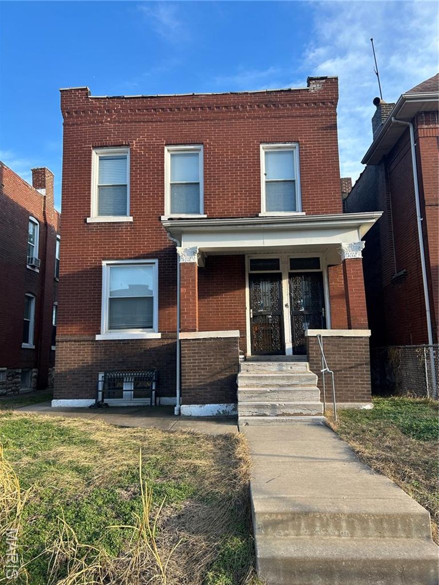 Solid duplex with strong bones and many major capital improvements already completed. The property did sustain storm damage last year, and the seller has since made extensive repairs including a new roof, rebuilt chimney, repaired fascia and gutters, re-laid brickwork, tile repairs, and full exterior clean-up. Many of the big-ticket items have already been taken care of.

Additional improvements include some updated PEX water lines, PVC stack, and all mechanical systems and ductwork in place. Both units feature 2-bedroom, 1-bathroom layouts, making this an excellent opportunity for an investor pursuing a BRRR strategy or fix-and-flip. With additional cosmetic updates, there is clear value-add potential. Property to be sold as-is.