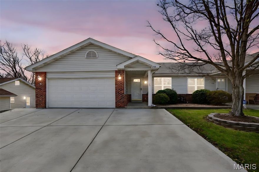 MOVE-IN READY! Ranch style 2-bedroom 3 full bath attached home. As you walk in the front door you are greeted with an open floor plan with a living room, an eat-in kitchen and a side door that leads out to your large, freshly stained side deck!  Main floor is finished off with 2 bedrooms, 2 full baths and a MAIN FLOOR LAUNDRY. Off of the kitchen, head down to the finished LL that has a full bathroom and large rec/family space. LL has a walk out to a private back yard. 2 car garage with an extra poured driveway for more parking.  Home is wonderfully situated between HWY 364 (just 2 minutes away) and HWY 70; the amenities are endless! DON'T WAIT!