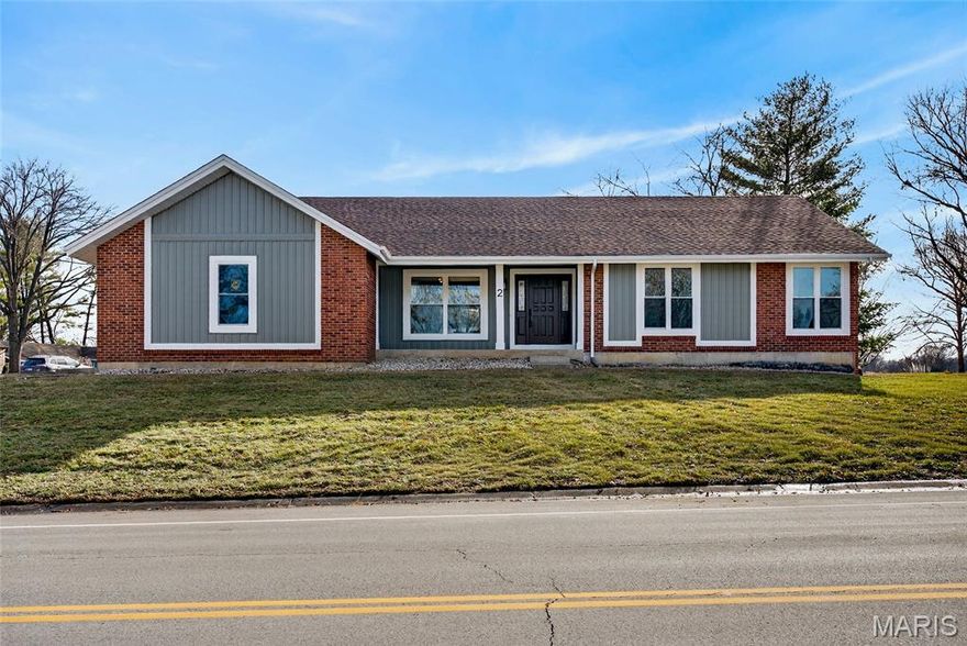 Welcome to 2 Riviera Ct, a fully remodeled 4 bed, 3 full bath home tucked on a quiet cul-de-sac in the sought-after Lake St. Louis community. From the moment you arrive, you’ll appreciate the modern curb appeal with a new roof, new windows, new siding, and a high-end new garage door. Step inside to a completely updated interior featuring new flooring throughout, an updated fireplace, and a stunning brand-new kitchen designed for everyday living and entertaining. The primary suite offers a beautifully updated bath with tile surround, and the hall bath has also been renovated with tile surround. The finished lower level expands your living space with a bonus bedroom, full bath, and plenty of room for entertaining. Enjoy a view of the lake from the backyard and the convenience of being within convenient distance to the water. This is a true move-in ready home where everything has already been done. Agent-owned.