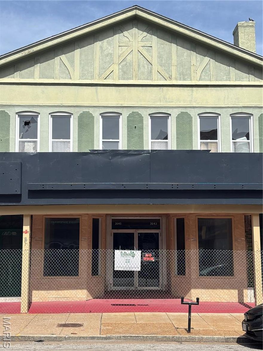 This building in its grandeur was stunning!  The bottom half was used as a ballroom for events and the top half could be used as an apartment or storage, whichever works best.  The building comes equipped with Kitchen facilities for possible catering or providing kitchen prep for parties/gatherings.  The building has 3621 SF on the top level and 2346 SF of basement space.  A business in entertaining would be perfect or you can re-imagine the space, whichever, you choose, bring some love and innovation and bring this beautiful building into its new future!