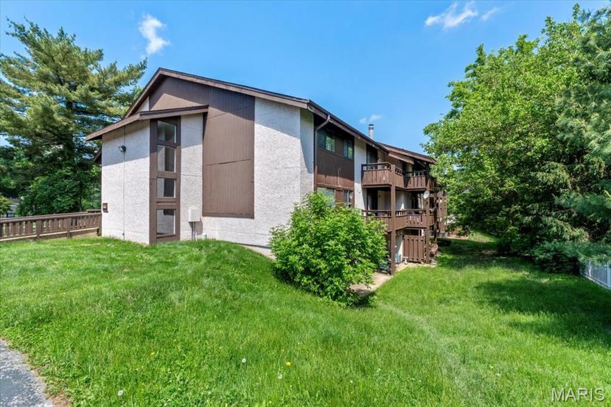 Back on Market at no fault of Seller.  Offering a Home Warranty for one year. This light, bright condo is located on the top floor. Vaulted ceilings in the great room area make this a spacious inviting home. A woodburning fireplace has never been used by this owner, and therefore, is being sold in “as is” condition. The buyer is welcome to have an inspection. The original flooring was replaced with LVT and new carpeting. The kitchen and one bath have original tiles. The primary bedroom has an ensuite bathroom and walk-in closet. There is a breakfast bar in the kitchen and the balcony overlooking the trees is a quiet retreat. There is a laundry in the lower level of the building. The current HOA is $550.00.  Great location.   The furnishings in the unit can be bought separately from the purchase price of the condo.