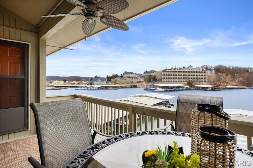 Rare Find at Pelican Bay – MM 26, Osage Beach! Condos in this highly sought-after community rarely come available, making this top-floor 3-bed, 3-bath condo with a spacious loft a true opportunity. The open loft includes a private ensuite & currently sleeps 10+, offering excellent flexibility for guests, rentals, or home office. The main level features a primary suite, a second guest bedroom, & a third private bedroom suite w/ walk-in closet & full bath. This well-cared-for unit has vaulted ceilings, an open-concept split-bedroom, & abundant natural light. Relax on the front or lakeside covered deck while enjoying main channel views. The condo is fully furnished & TURNKEY & includes an exceptional boat slip package with a 10x24 slip plus 2 PWC slips—a rare find. Located steps from the pool & minutes from shopping, dining, hospital, & entertainment. Nightly rentals are allowed, & a strong rental history is available. Updates include LVP & tile flooring, newer HVAC, living room & loft furniture, refrigerator, microwave, bedding, & smart TVs. Whether for personal enjoyment, hosting a crowd, or investment potential, this condo offers space, location, & the ultimate Lake lifestyle.