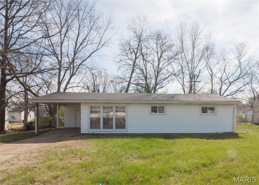 Welcome to 4416 St. William Court! This wonderful 3 bed, 1 bath home offers fresh paint, new vinyl flooring, and a updated bathroom! The living room has a large front window that allows lots of natural light in as well as a great few. The kitchen has sliding glass doors that lead out to the patio in the fenced backyard. Located close to shopping, restaurants and more, also just a short drive from Downtown St. Louis or St. Charles Main Street.