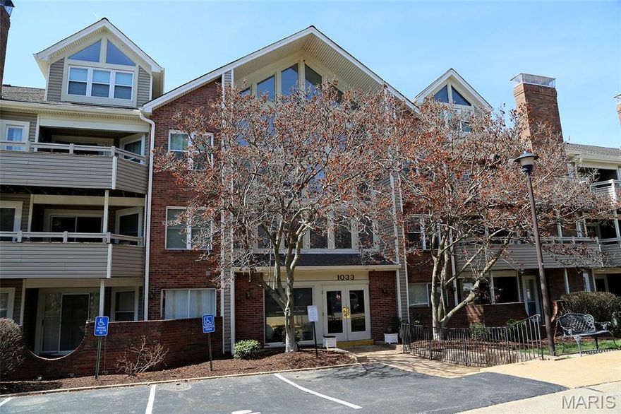 This well maintained 2 bedroom 2 bath condo in sought-after Briarcliff Condo in popular Ladue School; It offers comfortable life style and convenience to all major highway, shopping, restaurants and parks; Open floor plan leads to sizeable living room with wood burning fireplace & adjacent dining room which has a sliding door to wrapped wood deck.  Relax on the deck for morning coffee and overlook the common ground with breathtaking view;  Primary suite with walk-in closet  & double sink, tub & shower;  A split-bedroom design provides privacy.  Recent updates: prof painted, LVP floors in wet area & entry, newer carpet; Near-by club house, pool, tennis court, fitness center and pond offers so many recreational options. Additional amenities include exterior maintenance, trash, water and sewer; Secured underground garage with 1-assigned parking spot and a storage room; Location: End unit, 2nd floor.