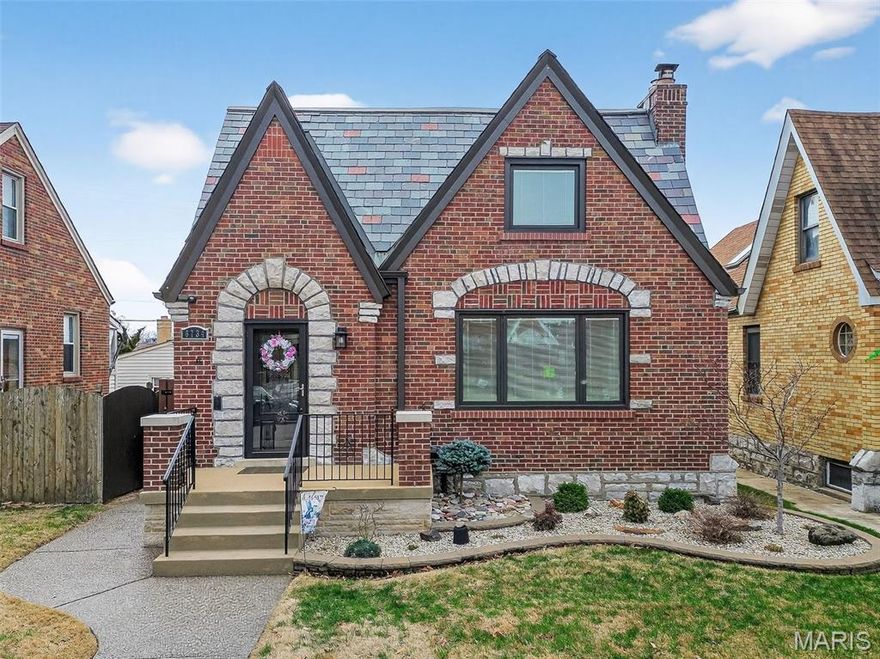 Coming Soon! Welcome home!  Beautiful Brick bungalow, Exquisitely maintained, that is sure to 'Wow!' from the curb appeal to updates and finished space. Boasts 4 bedrooms (2 main floor and 2 upstairs) and 2 updated full bathrooms, w/ 2 car garage on a quiet street in heart of South City.  As you enter the foyer and sun-filled living room, notice the gas fireplace and open concept to the large separate dining room. Hardwood floors run throughout most of the main floor. AND Newer Pella windows throughout w/ inset blinds. Updated, bright and light, kitchen w/ 42" cabinets and granite tops & backsplash under cabinet lighting, and S/S appliances will delight! Easy access to the covered deck overlooking the private, fenced backyard w/ aggregate patio space. 2 nicely sized main floor bedrooms and updated bathroom complete the main floor. Upstairs find a huge primary bedroom w/ walk-in closet and room to spread out for extra seating or office area too; updated full bathroom can be your own sanctuary on the 2nd floor. 4th bedroom upstairs as well. Unfinished, walk-out, lower level has laundry area and plenty of storage. Detached 2 car garage for off street parking and extra storage. Updates include: Roof '24, HVAC '24, Tuckpointing '24, Refinished Hardwood floors '21, Pella Windows '19, Vinyl Fence '19, Concrete work '19 And SO much more! Close to Francis Park and Lindenwood Park, Restaurants, Shopping, Ted Drewes, and highways.  Come tour today!