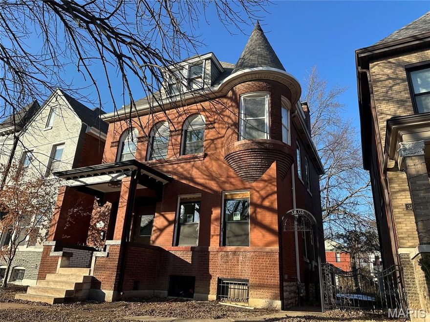 HUGE PRICE REDUCTION
Stunning Victorian home built in 1897—beautifully restored with a nearly complete top-to-bottom renovation while preserving its timeless character. This spacious property offers 4 bedrooms and 3.5 bathrooms, plus a bonus nursery or office off the private third-floor primary suite.

The second floor features an additional master suite with its own en-suite bath, along with two more generously sized bedrooms that share a hall bathroom—ideal for family living or guests. Both the second and third floors include zoned HVAC for comfort and efficiency.

The first floor boasts a large living room and dining room perfect for entertaining, along with a brand-new kitchen featuring granite countertops, stainless steel appliances, and modern finishes. Nearly all windows are brand new, with just a few remaining to be installed.

Major upgrades include new HVAC systems, electrical, plumbing, windows, and more—offering peace of mind for years to come. This home combines classic Victorian charm with today’s modern conveniences in a truly move-in ready package.

A rare opportunity to own a historic beauty with all the benefits of new construction!  Close to restaurants, shopping, Tower Grove park, public transit and much more. 

Looking for that special someone to put in some sweat equity to finish a few details and complete this wonderful transformation.
Seller is selling as-is