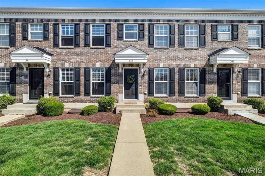 Meet Rocky!  He's an attractive brick townhome with great space and a layout that just makes sense. He offers 3-bedrooms, 2.5-baths, 1-car attached garage, and over 1,600 sq ft of finished living space and sits in a spot within the community that makes everyday living easy, with the community pool, dog park, playground, and basketball court all close by. Inside, the main level flows comfortably from the living area into the breakfast/dining room and the kitchen with a nicely sized pantry, creating a space that works just as well for a quiet night in as it does for having people over. Step out back to your private patio, a natural extension of the living space. Upstairs, you’ll find two generously sized bedrooms with walk-in closets, including a primary suite with its own full bath. The loft adds flexibility for a home office, family room, or whatever fits your lifestyle. The lower level includes a finished room that rounds out as a true third bedroom with an egress window (currently used as a home gym). The location is a standout, offering quick access to shopping, dining, and entertainment along with convenient connections to Highway 64 and 364. All of this in the highly regarded Wentzville School District, making it an even stronger overall package.