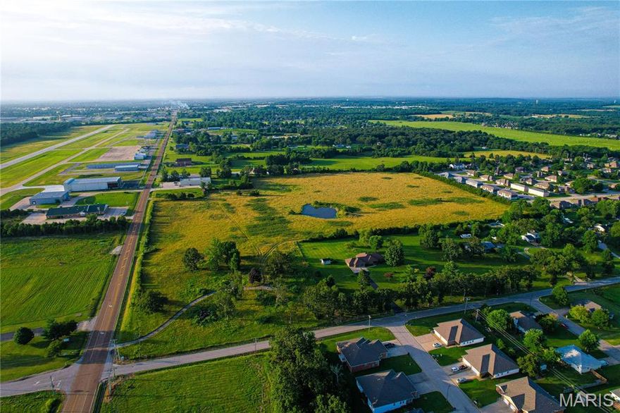 This land is prime for development! 29.72 Acres with Zoning mixed between RS2 and C1 so whether you want to do big box stores or multifamily residential, you can find opportunity with this land! Situated in the city limits south of town, this land sits just minutes from I44, shopping, jobs and schools. Land is open with very little clearing needed. 

Finding 29.72 acres in one plot this close to town is a rare find!

2023 MODOT count AAWDT 4001
Sits across from Jet Capable airport

Big employers in town to include Tracker Marine, Lowe Boats, G3 Boats, Independent Stave Company, Emerson, Detroit Tool, Mercy Hospital, Lake Regional Hospital, Walmart, Lowes, Lebanon School District, Durham Manuf.

30 Min from Fort Wood, 60 Min to Springfield, 45 Min to Lake of the Ozarks Location: Corner Location, Hwy/Interstate Frntg