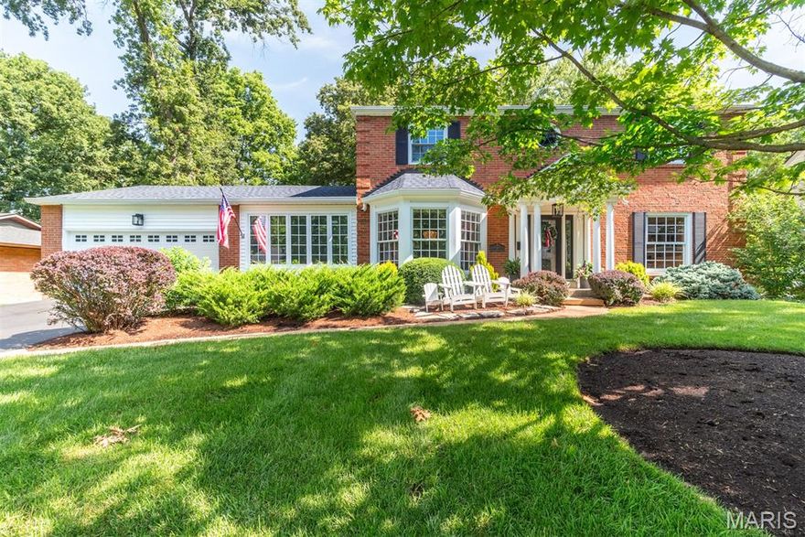 Welcome to timeless elegance in the heart of Glendale, where classic Colonial charm meets high-end updates--and where 4th of July traditions are just a front porch away. This beautifully renovated, all-brick two-story home sits on nearly a third of an acre in one of Glendale's most cherished neighborhoods. Inside, you'll find 4 spacious bedrooms, 3.5 bathrooms and a finished lower level offering space for relaxing or entertaining as well as an office or 5th bedroom, whatever suits. The kitchen has been tastefully updated with premium Thermador appliances, while a seamless flow of new and refinished hardwood floors flow through the main level. A new roof (2024), new HVAC (2023) and custom closets by St. Louis Closet Co (2023) are just a few of the numerous upgrades to be noted in this fabulous home. Step outside to an extensively landscaped and generous yard-perfect for summer barbecues, lawn games or catching the glow of neighborhood fireworks. The deck offers two large entertaining spaces, one covered and one sun-filled. Celebrate Independence Day--and every day-- in a home that blends tradition, luxury, and community.
