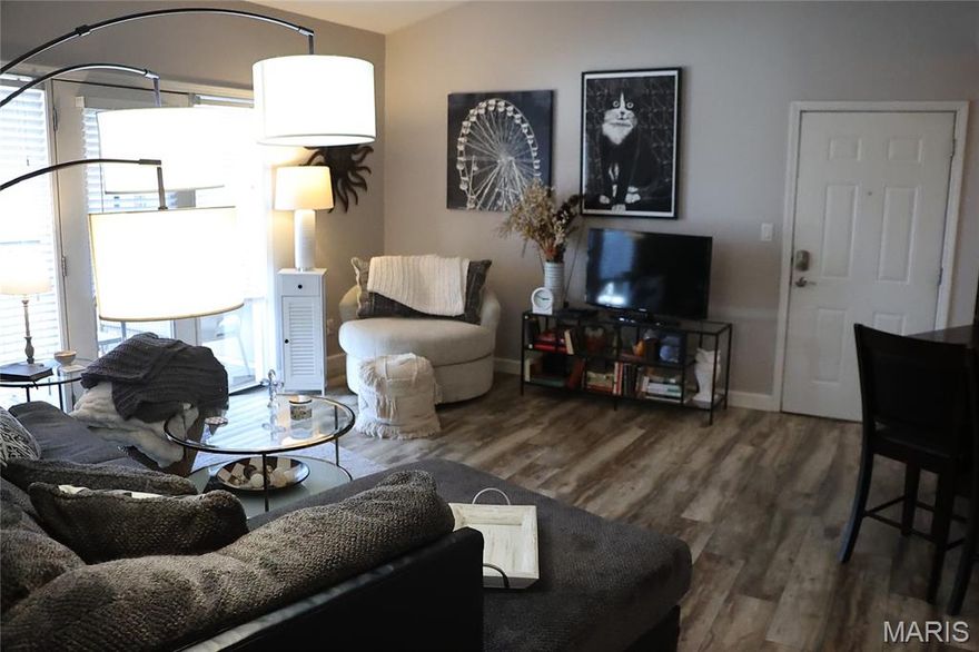 Welcome home to this beautifully updated 2 bedroom, 2 full bath condo in Valley Park! The vaulted ceilings create an open, airy feel, while modern upgrades shine throughout. New LVP flooring and cabinetry from 2021 pair perfectly with sleek granite countertops and a brand-new dishwasher installed in 2026. The kitchen opens seamlessly to the living space, ideal for everyday living or entertaining. Enjoy the convenience of an in-unit washer and dryer both included with the property. This condo also features an assigned covered parking space with functional layout, spacious bedrooms and full baths. This condo is ready for it's new owner to move right in! This association also allows for the new owner to rent the unit provided it is a standard 1 year lease no Airbnb or short term rentals.
Use the back stair to walk up to the unit through the breezeway. Front stairs do not connect to the unit.