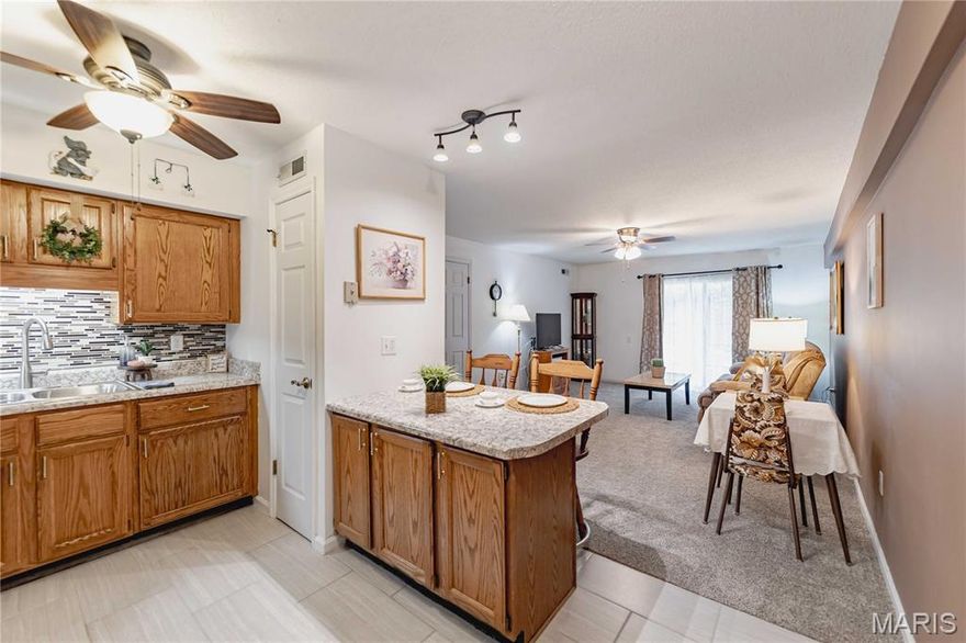 Back on Market at no fault of seller!  Already passed Bridgeton inspection.
Charming 2 Bedroom Condo in Senior Living Community – Bridgeton, MO

Welcome to this well-maintained 2 bedroom, 1 bathroom condo located in a peaceful 55+ senior living community in the heart of Bridgeton, Missouri. This cozy unit offers new carpeting throughout and updated kitchen finishes, blending comfort with modern touches. All occupants of this building must be a minimum of 52 years old with at least one owner being a minimum of 55 so it's a quiet place to live.

Enjoy the beauty of nature right from your home – the sliding patio door opens to a serene view, often frequented by local wildlife. Whether you're enjoying your morning coffee or winding down in the evening, the setting provides a tranquil escape.

Additional features include:
Spacious living area with natural light
Generously sized bedrooms
Convenient ground-floor access
Covered carport parking spot
This property is agent owned.