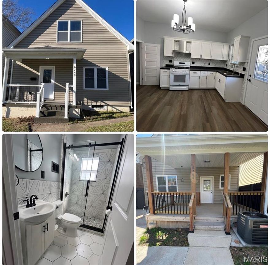 Come see this beautifully renovated home, completely updated in 2025! Enjoy peace of mind with a brand new roof, windows, siding, and driveway. Inside, you'll find all-new flooring, a modern kitchen featuring new cabinets, and fully remodeled bathrooms with stylish new fixtures. Additional upgrades include a new A/C system, new fence.  The house feature a covered front and back porch.  There is fencing yard and leading to 3 or 4 parking space in the back.  This home is truly move-in ready with high-quality finishes throughout!