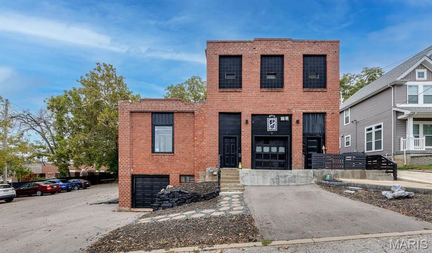 Have your (Investment) cake and eat it too! Once in a lifetime opportunity to acquire one of the most unique live/work buildings you have ever seen, located in central and highly desirable Maplewood. Smart, contemporary renovation by current owner, this 7800 +/- sf  former light industrial building has tons of open creative/work spaces on the first floor and a massive 3 bedroom/2 bath loft-style living space on the 2nd floor. Soaring ceilings on both levels, loads of natural light with new windows throughout, new roof, tuckpointing, hvac, and plumbing updates make this a low-maintenance property. Loads of parking with parking lot on the west side of building and additional spaces. Situated just 1 block off Big Bend Blvd in a private cul-de-sac with excellent access to I-40/I-44. Second floor currently rented to traveling nurses. Many possibilities here - live upstairs, have your business downstairs. Or live upstairs and lease the first floor to one or several businesses wanting a unique, loft-style work environment. Or, lease out the whole building and be the proud owner of the coolest investment property in St. Louis County. Owner's business occupies part of 1st floor space and they would consider a sale-lease-back if desired. 2 car-deep garage in front provides additional storage space, or rent the garage for additional income. Separate 2 story barn on premises for additional storage or possibility to build-out into an additional rental apartment. PUD permitted uses include 1 three bedroom apt, co-working space up to 4400 sf per City of Maplewood.
