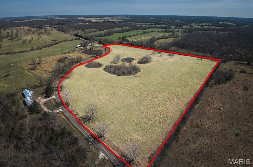 28.01 acres of lush pasture. Perimeter fenced. Over 1900 ft of road frontage. 2025 cut 60-65 5 ft X 6 ft round bales. Electric access on the property. Small pond. This field is 99% pasture. Has an easement on the SW corner off of State Route M, shared by the owner to the south.