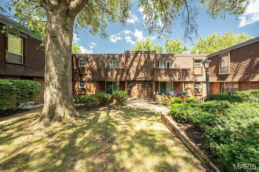 Beautifully maintained upper level condo with balcony overlooking trees with a new price that makes it even more attractive!  Updated with new flooring throughout, spotless and ready for your move!Open concept living with living room and dining room open to the kitchen where you will find plenty of counter space for food prep and lots of cabinet space as well.  Both bedrooms are spacious, with the primary bedroom having a private full bath.  Secondary bedroom accesses the half bath in the hall. Washer/dryer in unit is included, enclosed gaqrage and storage locker! This neighborhood is close to everything, and you'll love the convenience of shopping, lots of restaurants, and easy access to highways, Creve Couer Lake, where you can access miles of hiking and biking trails! Parkway Central schools! Location: Suburban