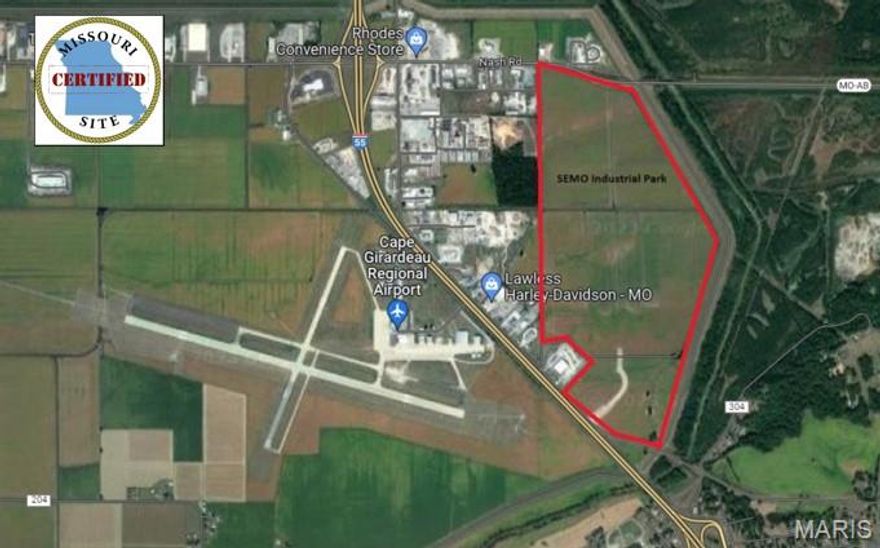 The SEMO Industrial Park offers 380 acres of ready-to-go land subdivided into lots ranging from 5 to 20 acres, perfect for businesses of all sizes. The park is fully equipped with modern infrastructure, including concrete streets, sewer, water, gas, and electricity, ensuring it can accommodate a wide range of industrial and commercial users.

Strategically located, SEMO Industrial Park provides convenient access to Interstate 55 and Highway 61, supporting efficient transportation of goods, services, and workforce. The site is also near Cape Girardeau Regional Airport and less than three miles from SEMO Port, offering valuable connectivity to both river and rail systems.

The City of Scott City has approved Chapter 100 incentives for the entire development, delivering substantial financial advantages to new owners. This program includes a 15-year real property tax abatement structured as follows:

90% abatement for the first 5 years
85% abatement for the next 5 years
75% abatement for the final 5 years

In addition, the incentive provides sales tax abatement on all construction materials and tangible personal property associated with the project.

A survey plat outlining available lots and pricing is included in the document section, along with additional supporting materials and details.
