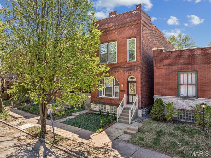 Charming two-story brick home located 2 blocks from Tower Grove Park, with The Shaved Duck and the community orchard just steps away. This 3 bedroom, 2 full bath home in Tower Grove East sits in the heart of South City and offers a spacious, functional layout highlighted by soaring 10-foot ceilings and classic historic details throughout.
Enjoy year-round comfort with zoned heating and cooling.  Convenient main floor laundry is situated in the mud room just inside the rear entrance. 
The kitchen features quartz countertops, a butcher block island, and ample counter space - ideal for cooking, gathering, and everyday living.
The generously sized primary bedroom includes an 11’ x 9’ west-facing sitting room filled with natural light - perfect for a home office, nursery, reading nook, or private retreat - along with a good-sized closet, for a historic home. A full bath on the main level adds flexibility and convenience for guests and busy routines.
The backyard is fully enclosed with a 6-foot wooden privacy fence, ideal for pets, entertaining, or relaxing evenings outdoors. Alley access provides off-street parking with a two-car carport and garage door for added security and ease.
A wonderful blend of historic charm, and prime South City location - schedule your showing today!
