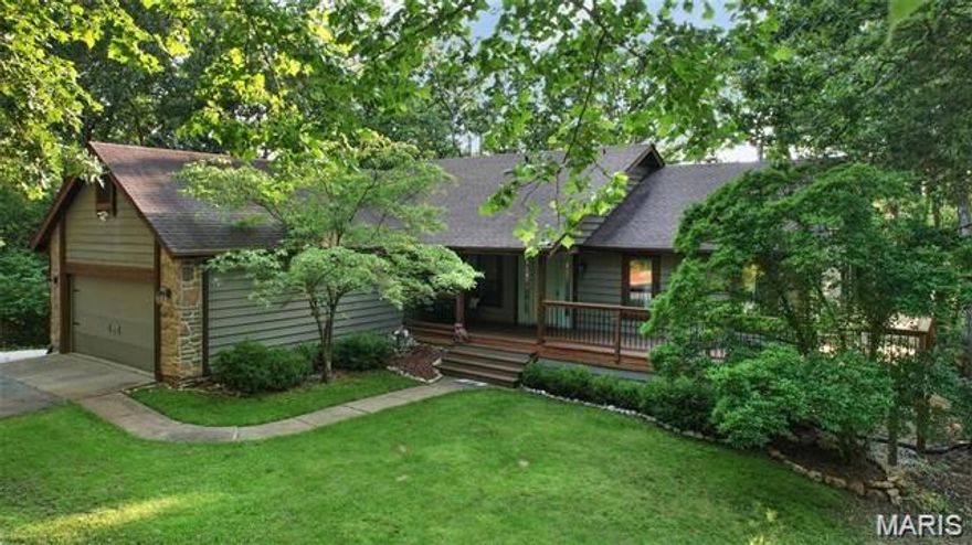 Tucked among the trees in Innsbrook’s peaceful golf course area, just a short walk to the pro shop and Clubhouse restaurant and bar, this spacious ranch retreat offers the ideal setting for weekends at the lake or year-round living. With 4 bedrooms and 3 full baths, this updated lodge-style home provides generous space for family and guests to gather and relax. The main living area features an open layout anchored by a cozy fireplace, creating a warm, inviting atmosphere after a day on the water. Large windows bring the outdoors in, while multiple living areas offer flexibility for entertaining or simply spreading out. The kitchen opens seamlessly to the main living space, designed for easy connection while cooking or hosting. Just off the kitchen, a standout feature is the oversized laundry and mudroom with direct access from the garage—offering exceptional functionality and space for a second refrigerator, additional storage, or customized use to fit your lifestyle. The garage itself is notably deep, easily accommodating two vehicles plus a golf cart—an ideal setup for Innsbrook living. Bedrooms are thoughtfully positioned to provide privacy for both owners and guests, making the home well suited for gatherings. Outside, the wooded setting delivers the privacy and natural beauty that define Innsbrook. Enjoy morning coffee surrounded by trees, evenings on the deck or in the hot tub, and convenient access to nearby lakes, trails, beaches, and resort amenities. Whether you're seeking a weekend escape or full-time retreat, this property offers space, comfort, and the timeless charm of Innsbrook living. This home CAN be a short-term rental!